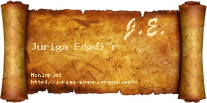 Juriga Edgár névjegykártya